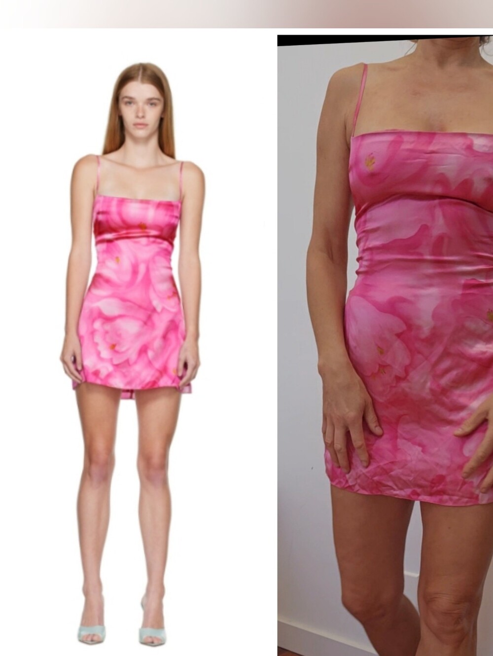 Nwpt Mirror Palais 100% Silk S&M Iimited Edition Ssense Mini Dress Pink Tulip S